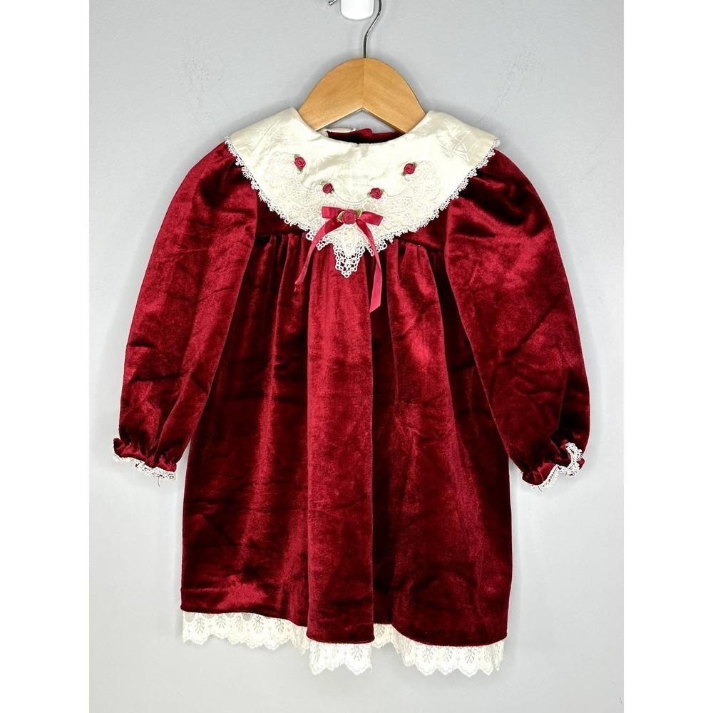 Vintage Red and White Kids Formal Dress